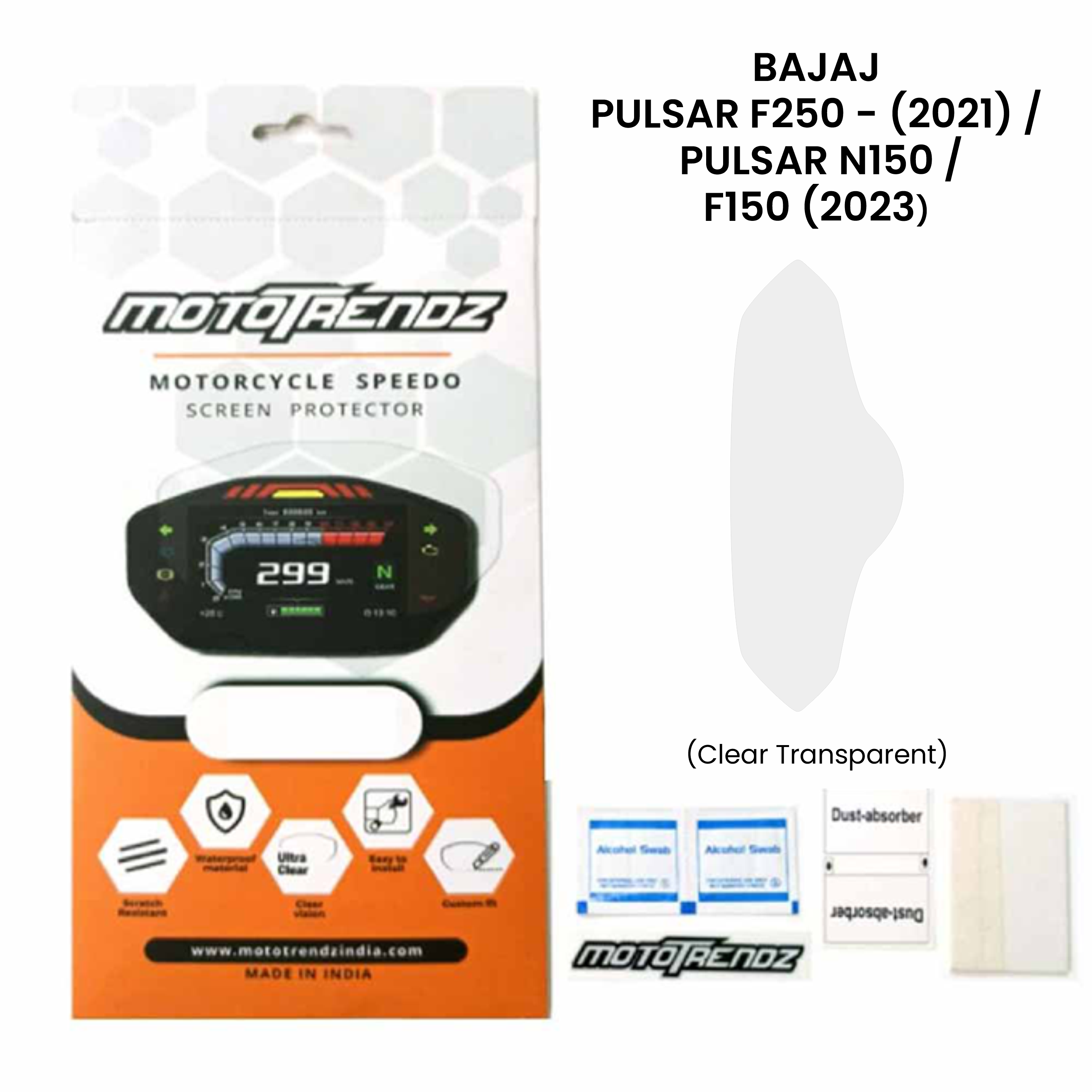 Motorcycle Speedo Screen Protector – Bajaj Pulsar N150 / F150 (2023)