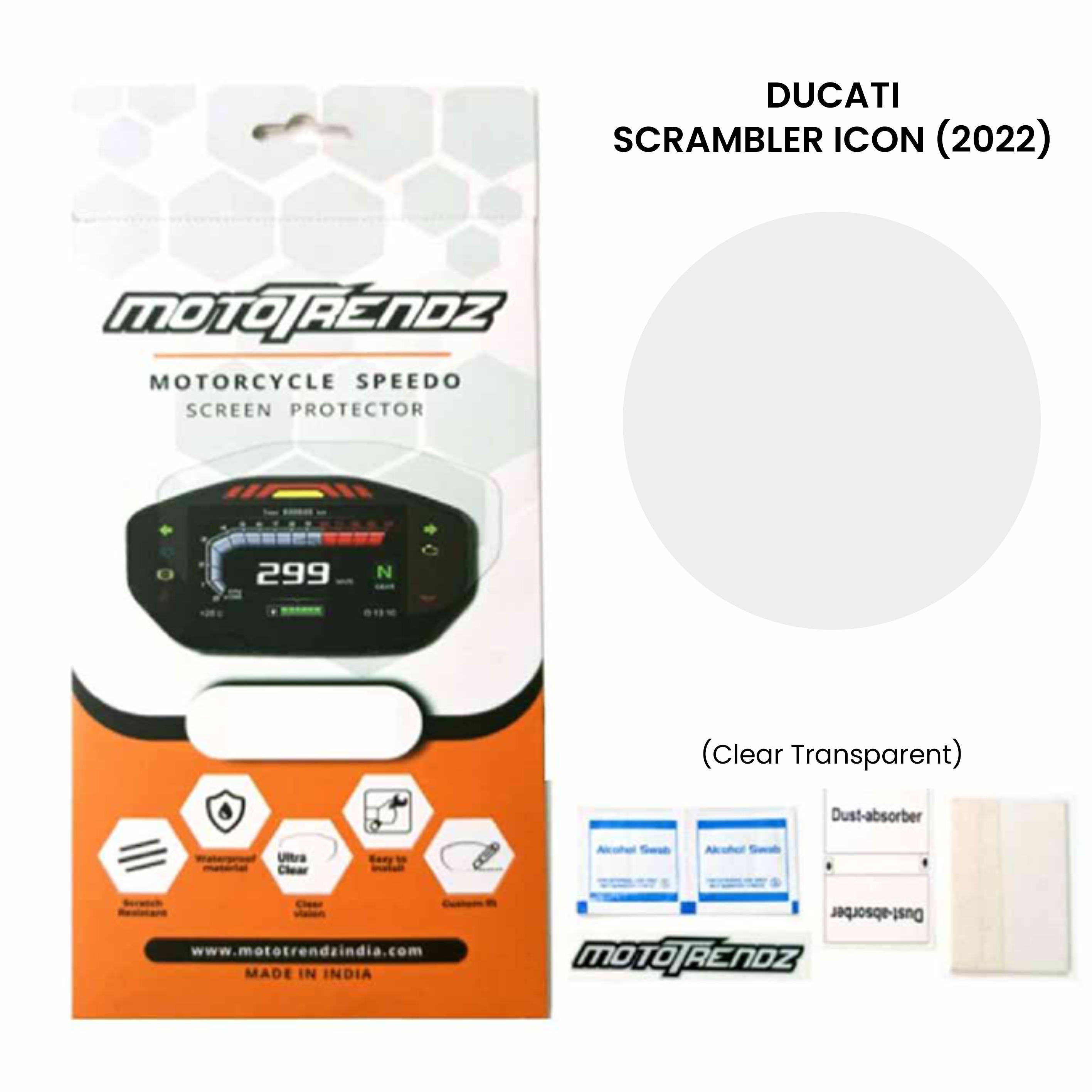 Motorcycle Speedo Screen Protector – Ducati Scrambler Icon (2022)