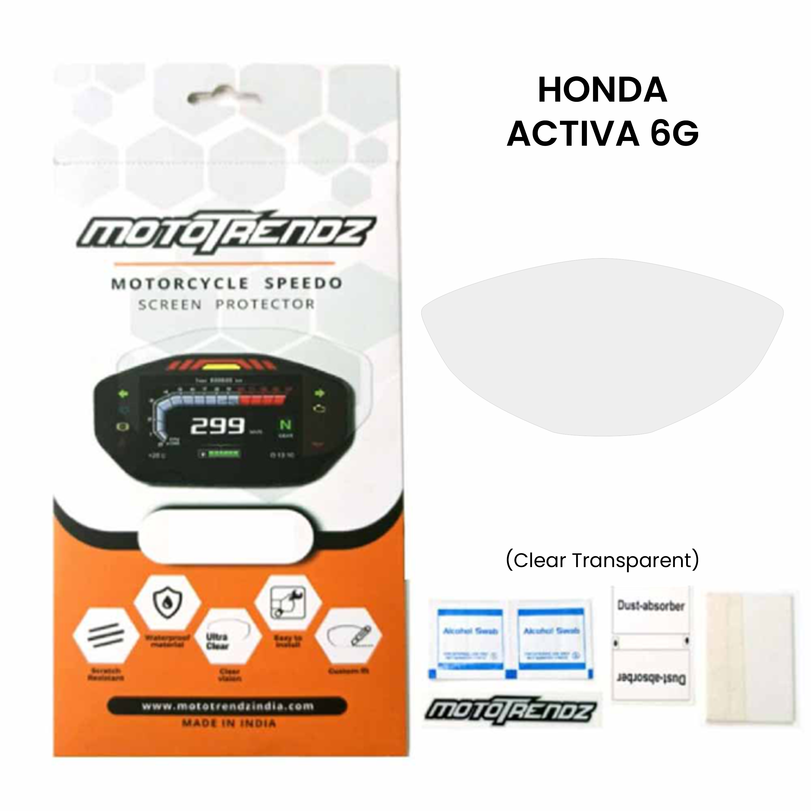 Motorcycle Speedo Screen Protector – Honda Activa 6G