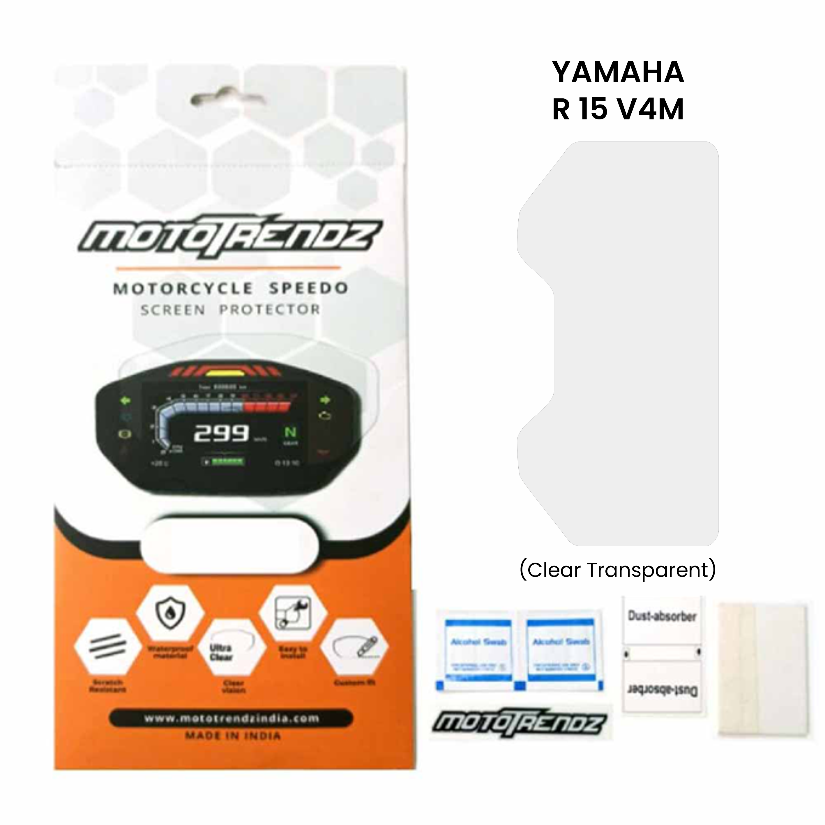 Motorcycle Speedo Screen Protector – Yamaha R15 v4M