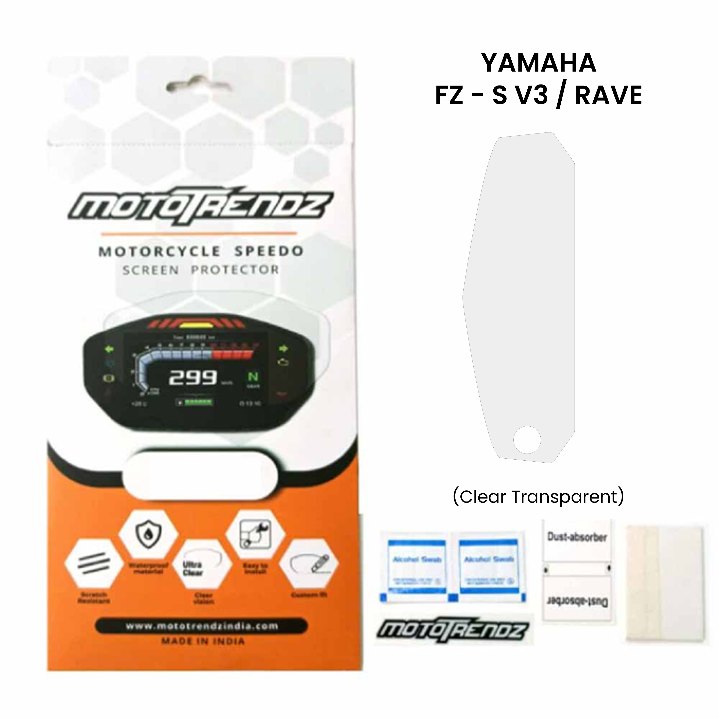 Motorcycle Speedo Screen Protector – Yamaha FZ-S V3 /RAVE