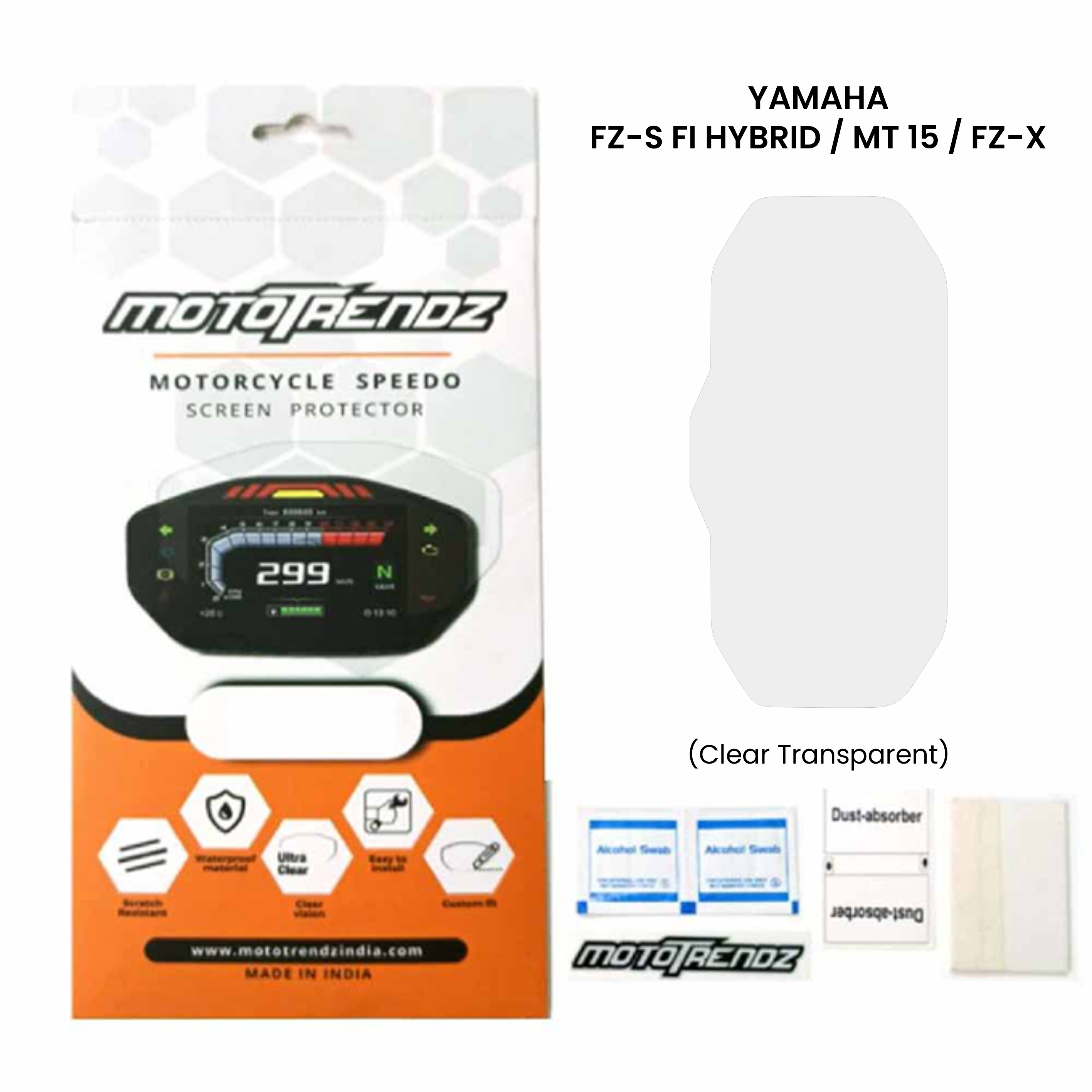 Motorcycle Speedo Screen Protector – Yamaha Mt15 (2025) /Fz-X / Fz-S Fi Haybrid