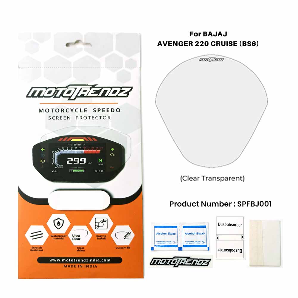 Motorcycle Speedo Screen Protector – Bajaj Avenger 220 (BS6)
