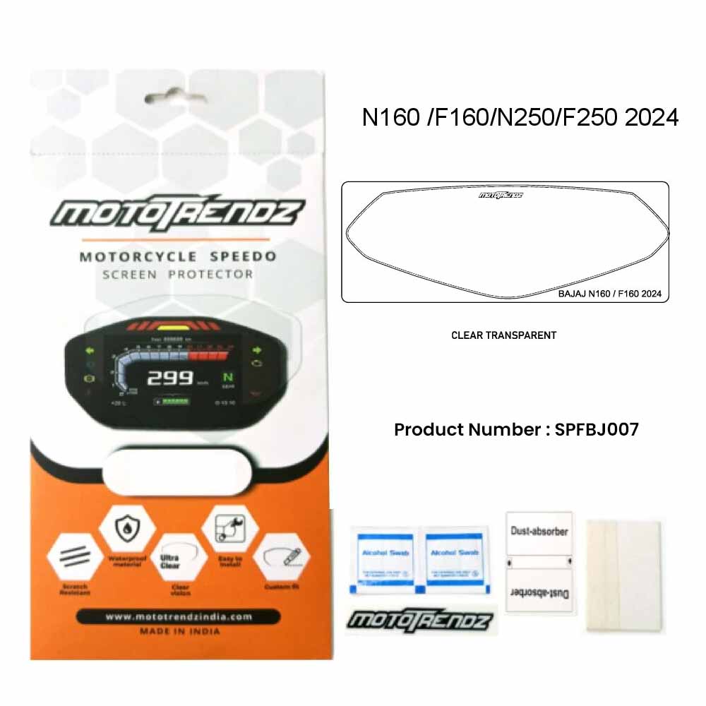 Motorcycle Speedo Screen Protector – Bajaj Pulsar N160 / F160 / N250/ F250 / 220 / 220F ( 2024 )
