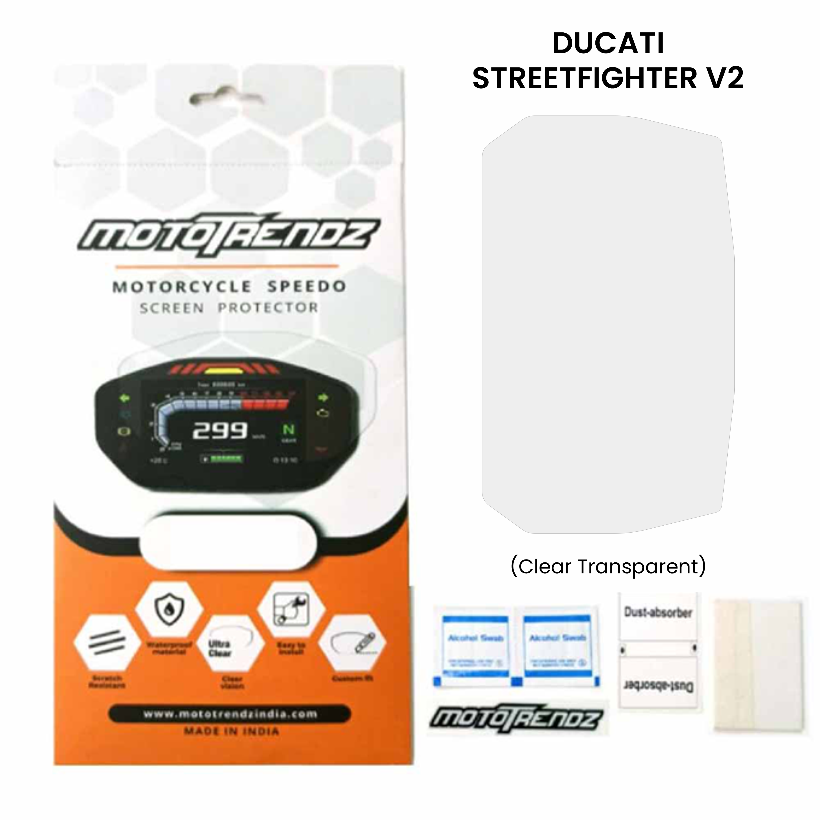 Motorcycle Speedo Screen Protector – Ducati Streetfighter V2