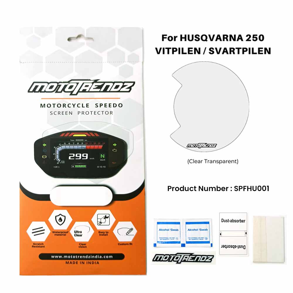 Motorcycle Speedo Screen Protector – Husqvarna 250 Vitpilen/Svartpilen