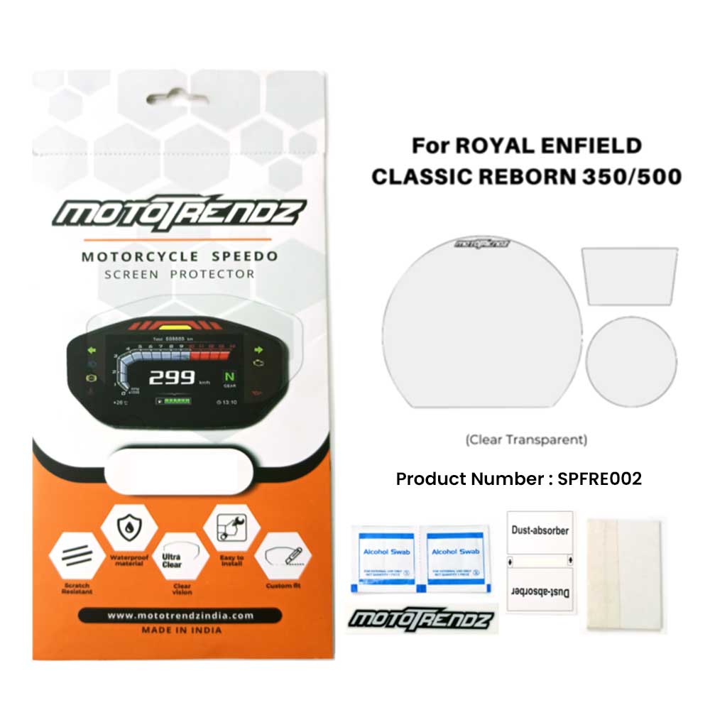 Motorcycle Speedo Screen Protector – Royal Enfield Classic Reborn