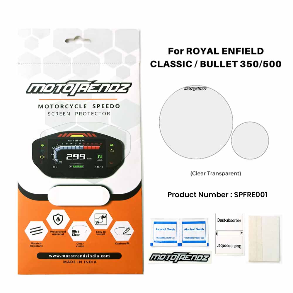 Motorcycle Speedo Screen Protector – Royal Enfield Classic / Bullet