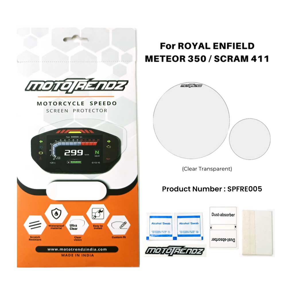 Motorcycle Speedo Screen Protector – Royal Enfield Meteor / Super Meteor / Himalayan Scram-411