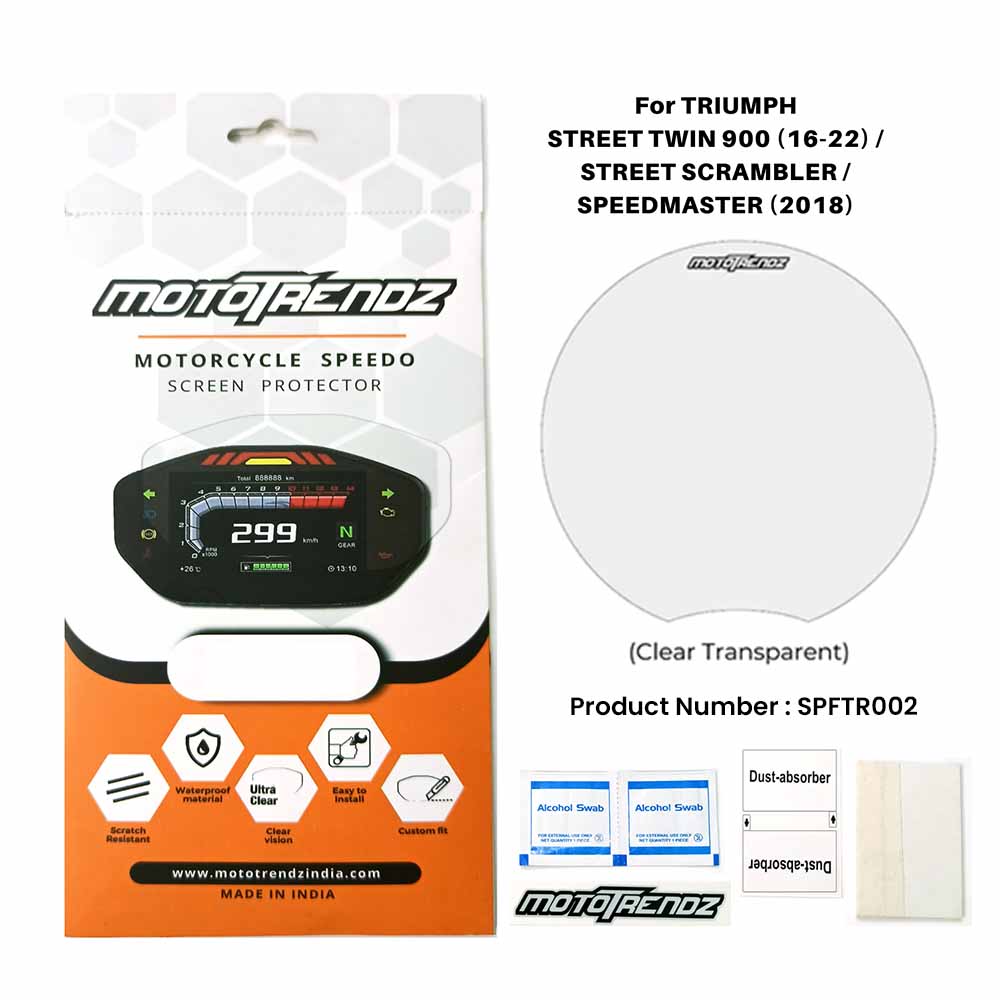 Motorcycle Speedo Screen Protector – TRIUMPH STREET TWIN / STREET SCRAMBLER / SPEEDMASTER BONNEVILLE