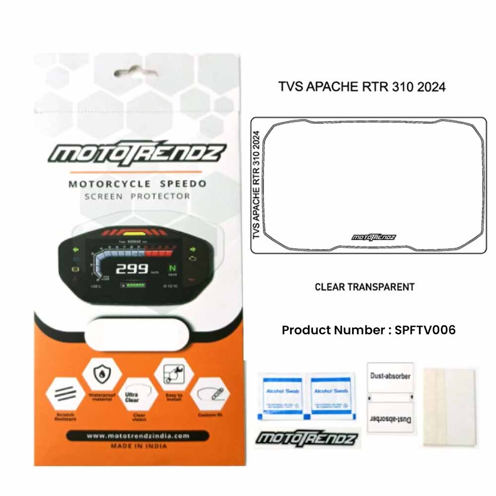 Motorcycle Speedo Screen Protector – TVS APACHE RTR 310 / RTX 300