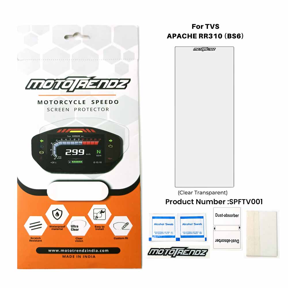 Motorcycle Speedo Screen Protector – TVS Apache RR310 (BS6)