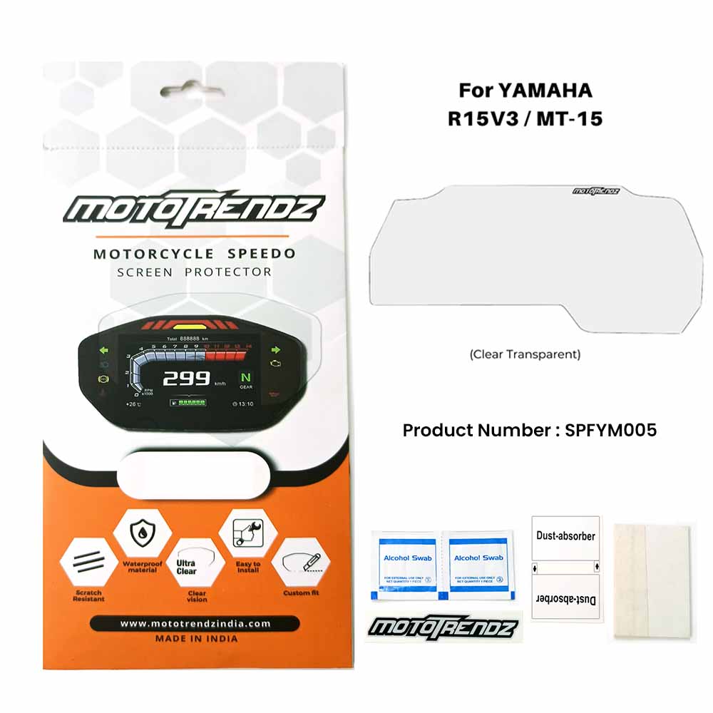 Motorcycle Speedo Screen Protector – Yamaha R15v3 / MT-15 / FZS v4