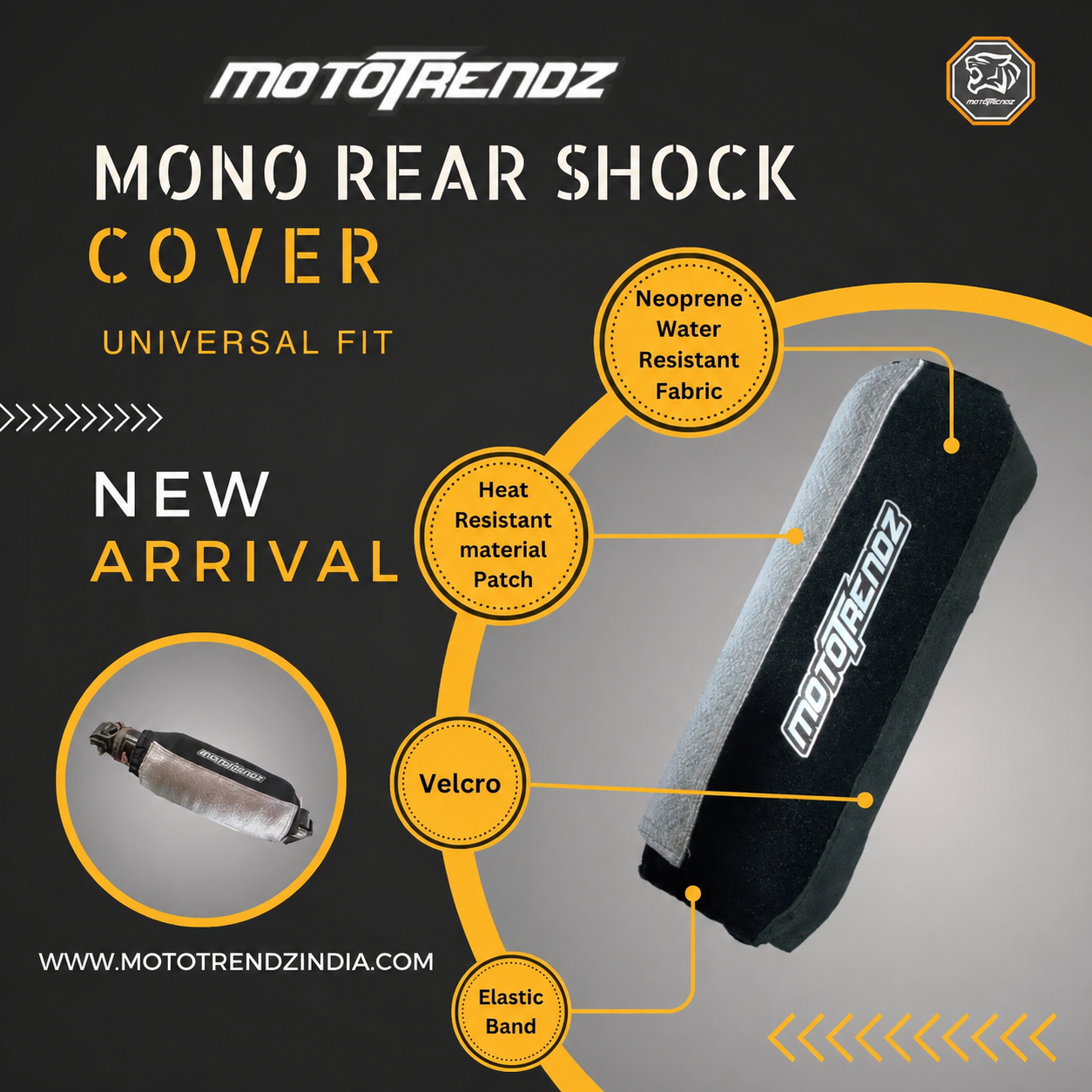 MONO REAR SHOCK COVER | Universal Fit | ( For Shock Up With length up to 25 cm)