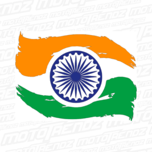 India Flag (curve) Sticker