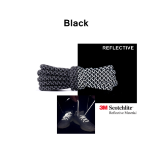 Reflective Shoe Laces - Black