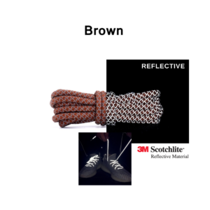 Reflective Shoe Laces - Brown