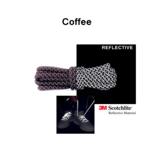 Reflective Shoe Laces - Coffee