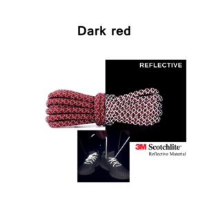 Reflective Shoe Laces - Dark Red