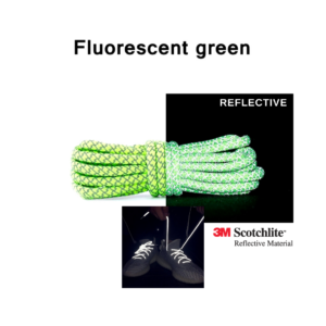 Reflective Shoe Laces - Fluorescent Green