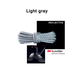Reflective Shoe Laces - Light Grey