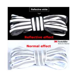 Reflective Shoe Laces - White (Flat Laces)
