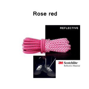 Reflective Shoe Laces - Rose Red